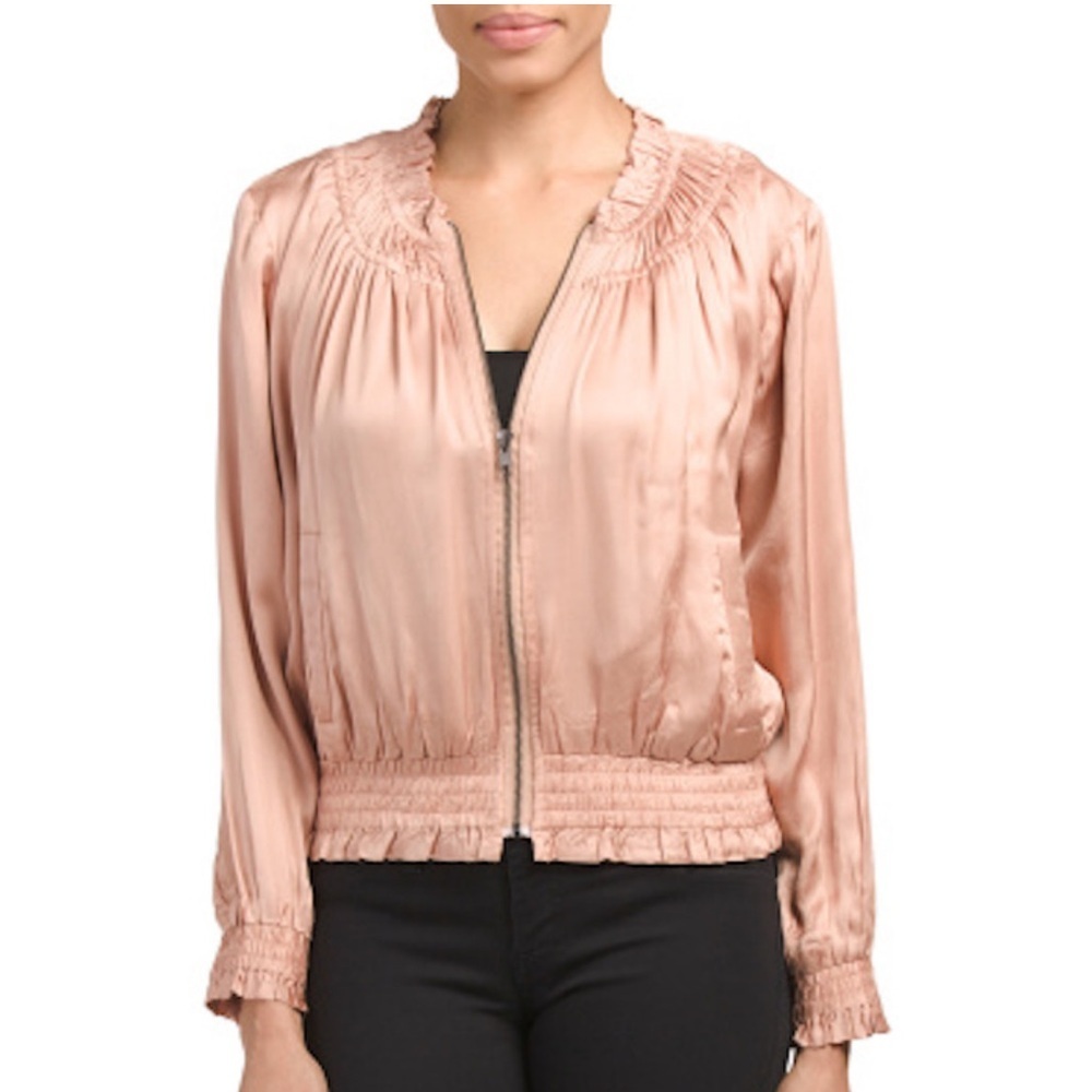 Anthropologie Love Sam Alexe Blush Bomber Jacket -  XS